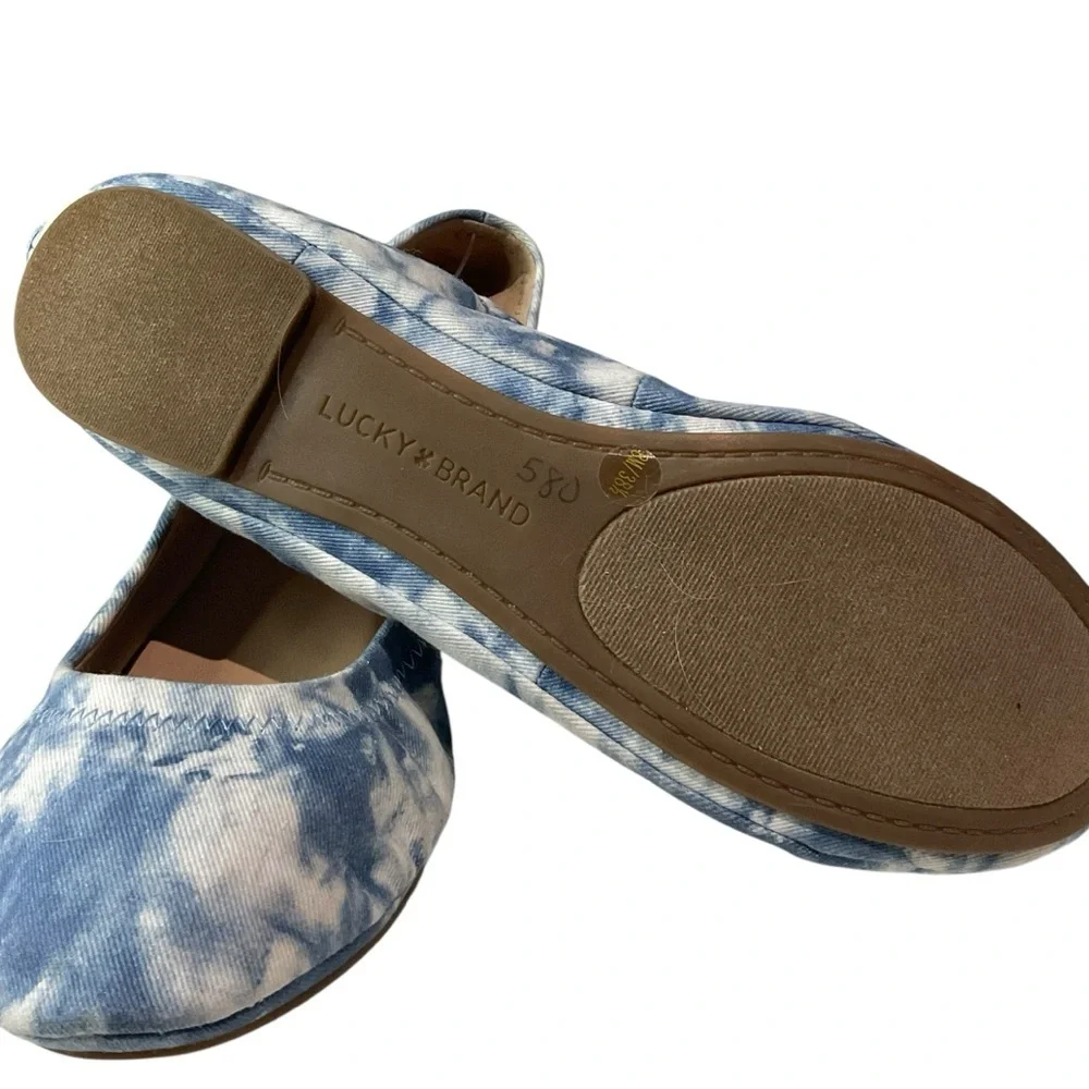 Lucky Brand Tie Dye Blue Patterned Flats Size 8